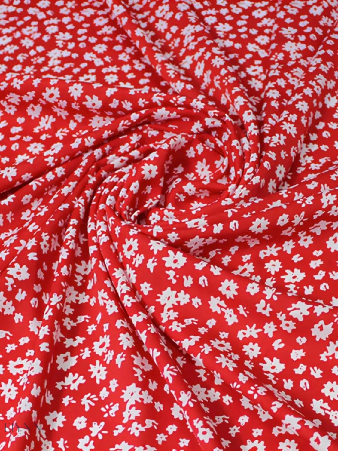 Printed V-Neck Ruffled Cap Sleeve Maxi Dress - EBYNN