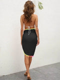 Rainbow Pompom Trim Swim Skirt - EBYNN