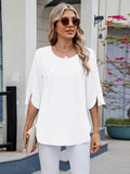 Round Neck Half Sleeve Blouse for Stylish Everyday Wear - EBYNN