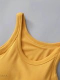 Round Neck Tank Top with Bra - Comfort and Style in One - EBYNN