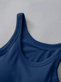 Round Neck Tank Top with Bra - Comfort and Style in One - EBYNN