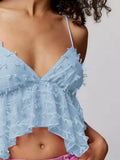 Sheer Lace Cami Top with Delicate Trim for Elegant Layering - EBYNN