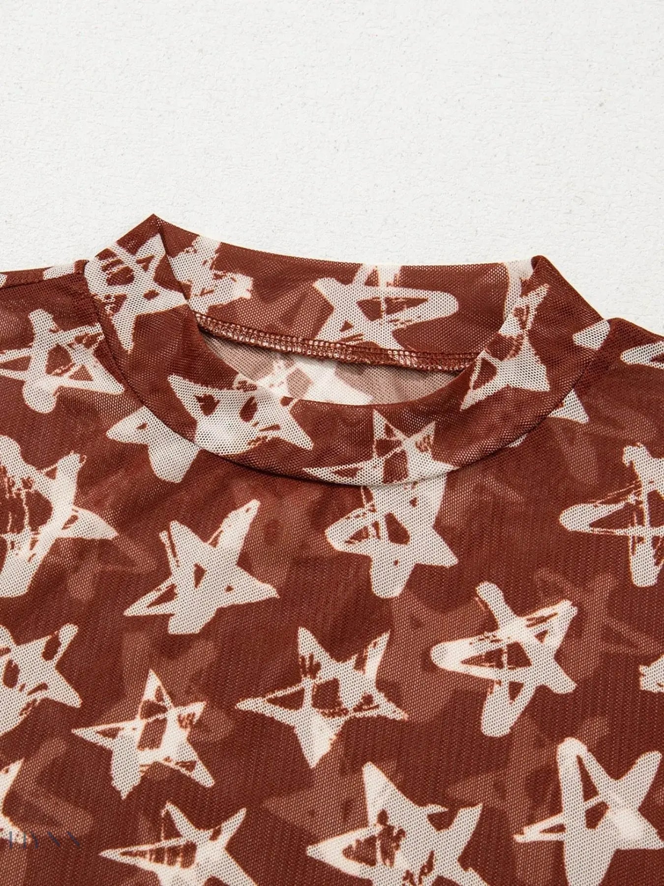 Star Print Long Sleeve Top for Stylish Comfort - EBYNN