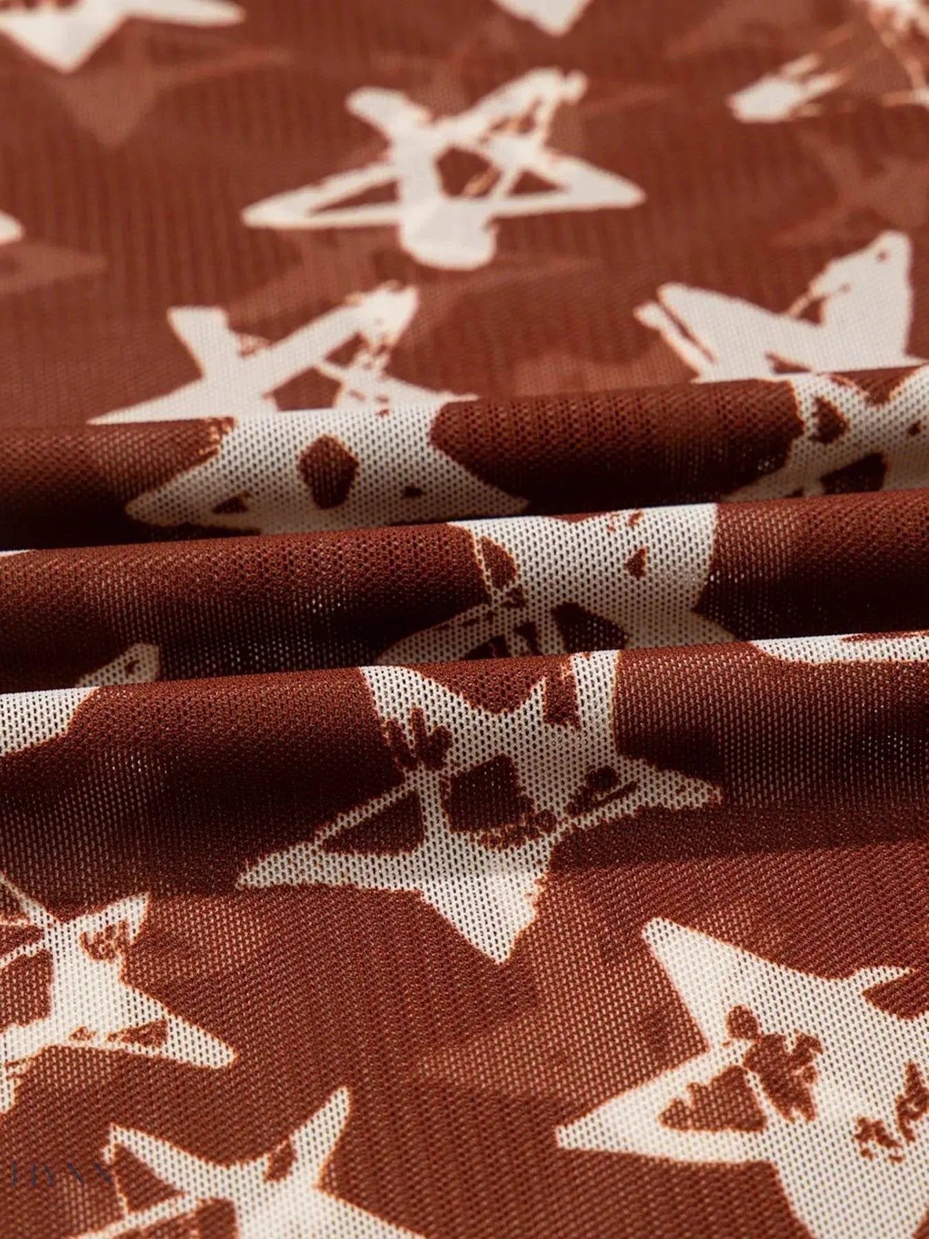 Star Print Long Sleeve Top for Stylish Comfort - EBYNN