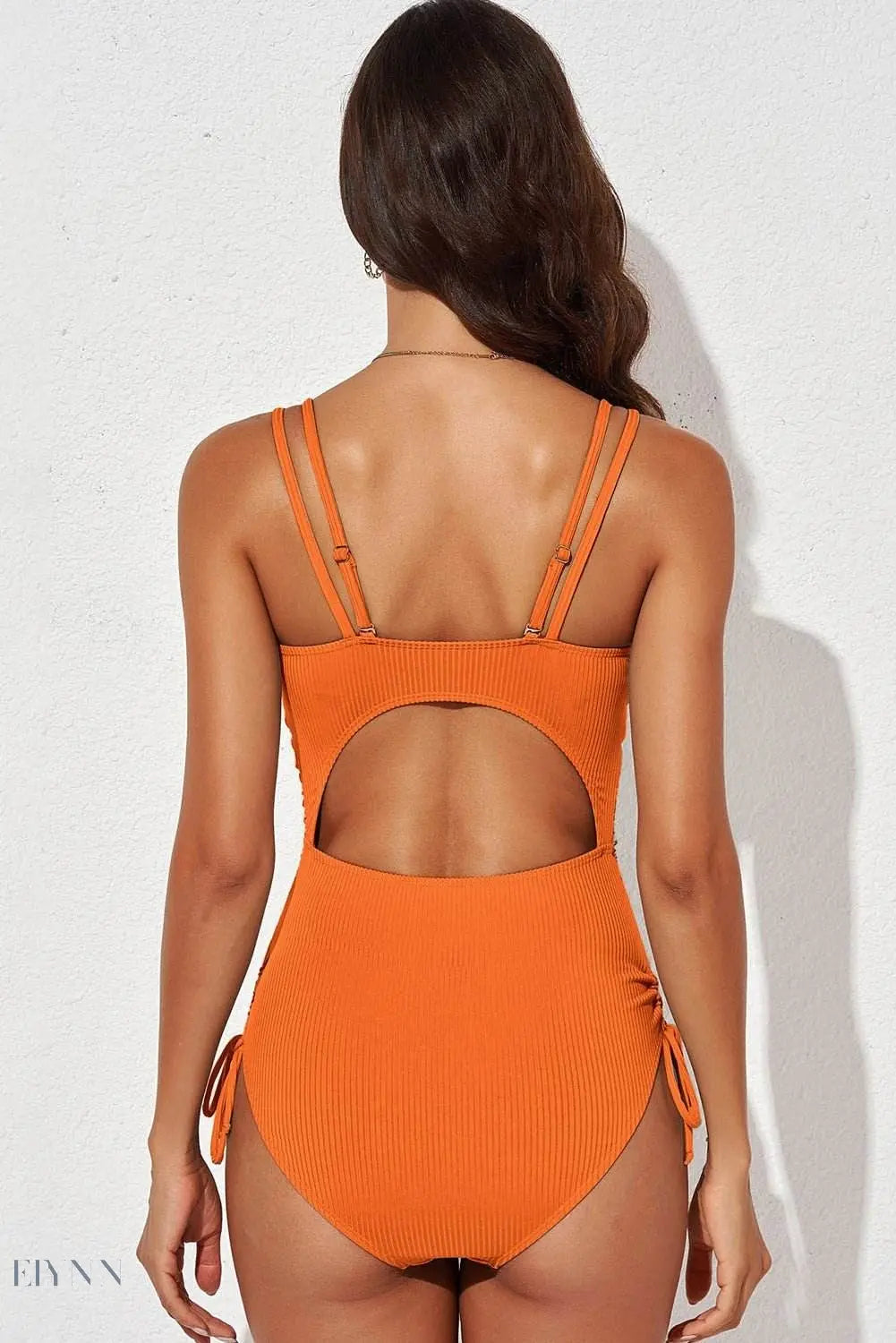 Tied Cutout Plunge One-Piece Swimsuit - EBYNN