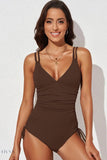 Tied Cutout Plunge One-Piece Swimsuit - EBYNN