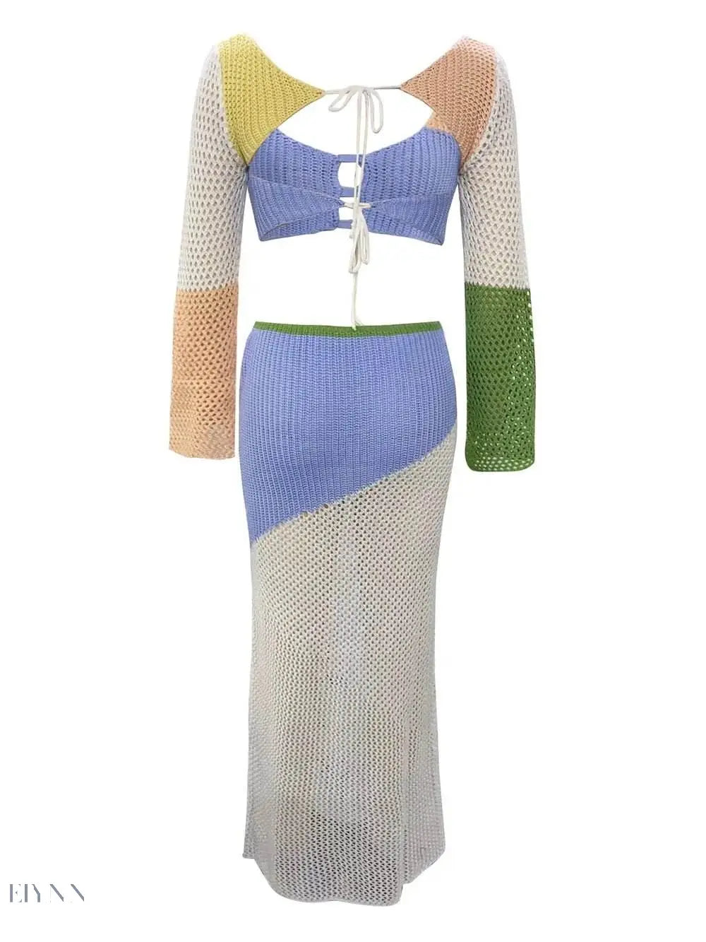 Long Sleeve Cover Up Set - Stylish Knitwear - EBYNN