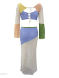 Long Sleeve Cover Up Set - Stylish Knitwear - EBYNN