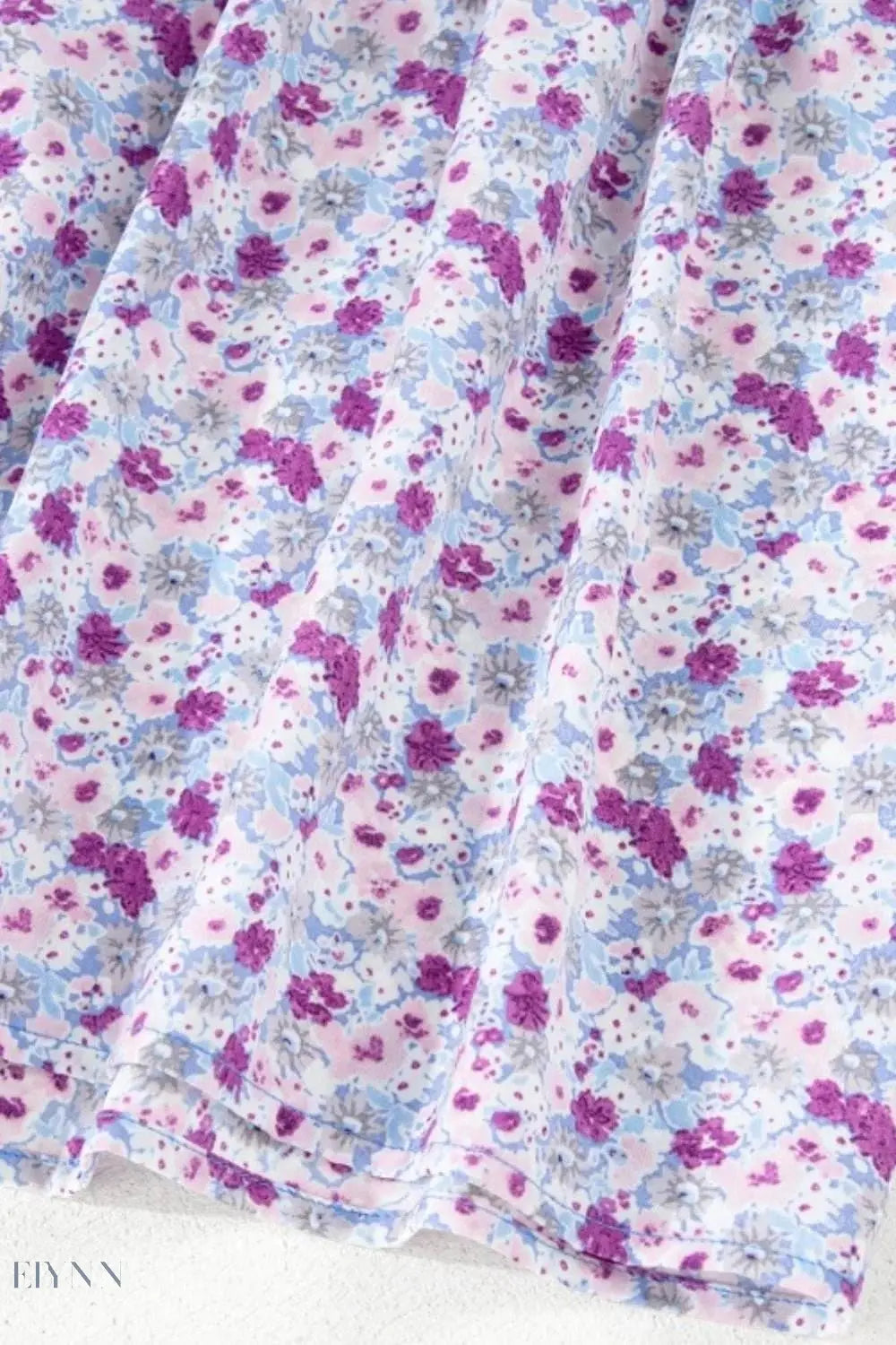 Tiered Floral Shirred High Waist Maxi Dress - EBYNN