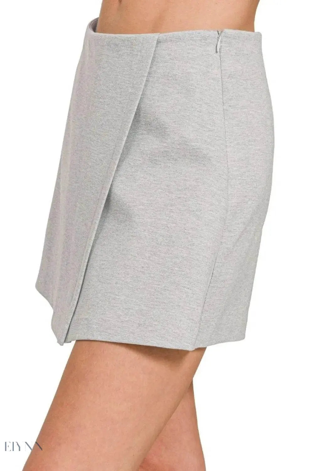 Zenana High-Waisted Wrap Front Athletic Skort - EBYNN
