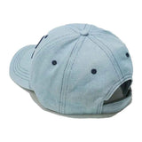 Bow Embroidered Denim Baseball Cap.