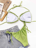 Frill Trill Halter Neck Bikini Set.