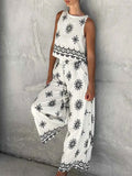 Stylish Printed Tank and Pants Set.