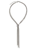 Twisted Knot Chain Tassel Necklace.