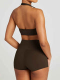 Halter Neck Cami and Shorts Active Set.