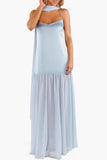 Adjustable Strap Maxi Cami Dress with Scarf.