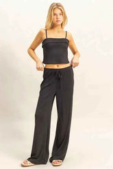 HYFVE Rib Knit Cami Top and Pants Set - EBYNN