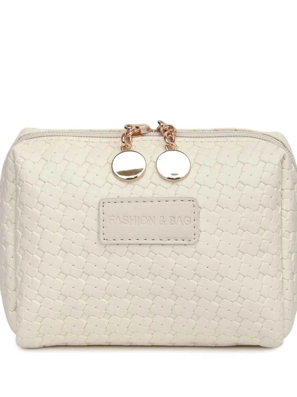 PU Leather Woven Clutch Bag.