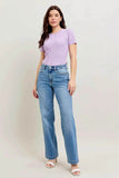 Judy Blue Plus Size High Waist Straight Leg Jeans.