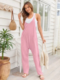 V-Neck Spaghetti Strap Pocketed Jumpsuit.