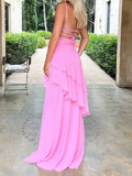 Sweetheart Neck Ruffled Maxi Cami Dress.