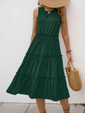 Frill Tiered Midi Dress.