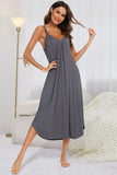 V-Neck Midi Lounge Dress.