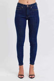 Judy Blue Plus Size Mid Rise Tummy Control Skinny Jeans.