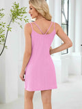 Knotted Hem Double Strap Dress.
