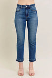 Judy Blue Plus Size High Waist Vintage Wash Kick Flare Jeans.