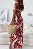Printed Smocked Tube Wide Leg Jumpsuit.