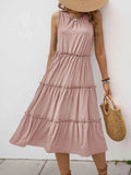 Frill Tiered Midi Dress.
