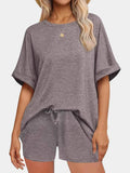 Round Neck T-Shirt and Shorts Set for Comfortable Everyday Wear - EBYNN