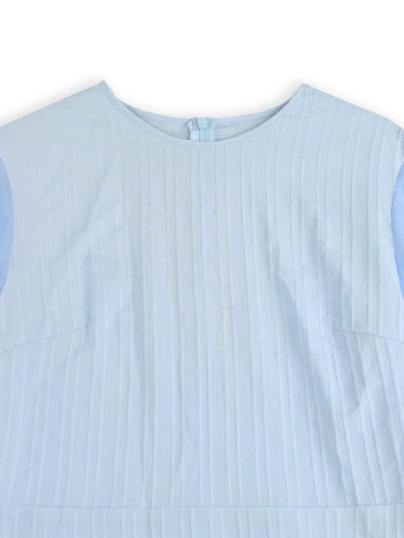 Ruffled Round Neck Flutter Sleeve Dress.