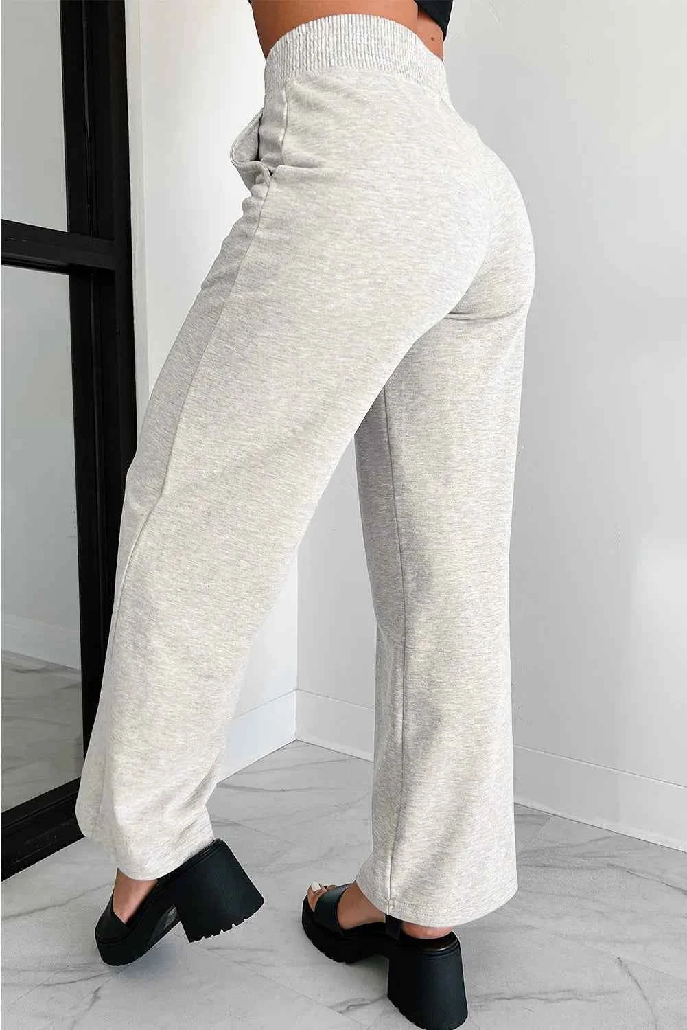 Elastic Waist Active Pants with Pockets.
