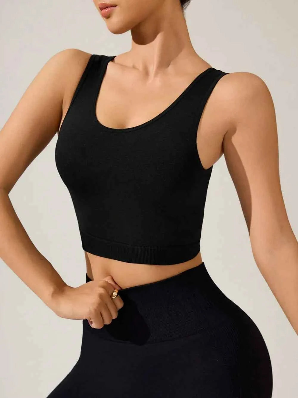 Crisscross Cropped Active Tank.