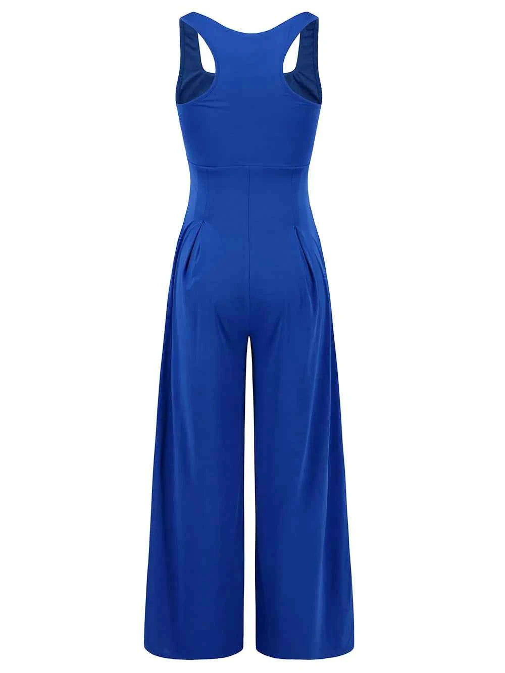 Square Neck Wide Strap Jumpsuit.