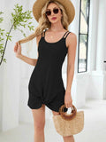 Knotted Hem Double Strap Dress.