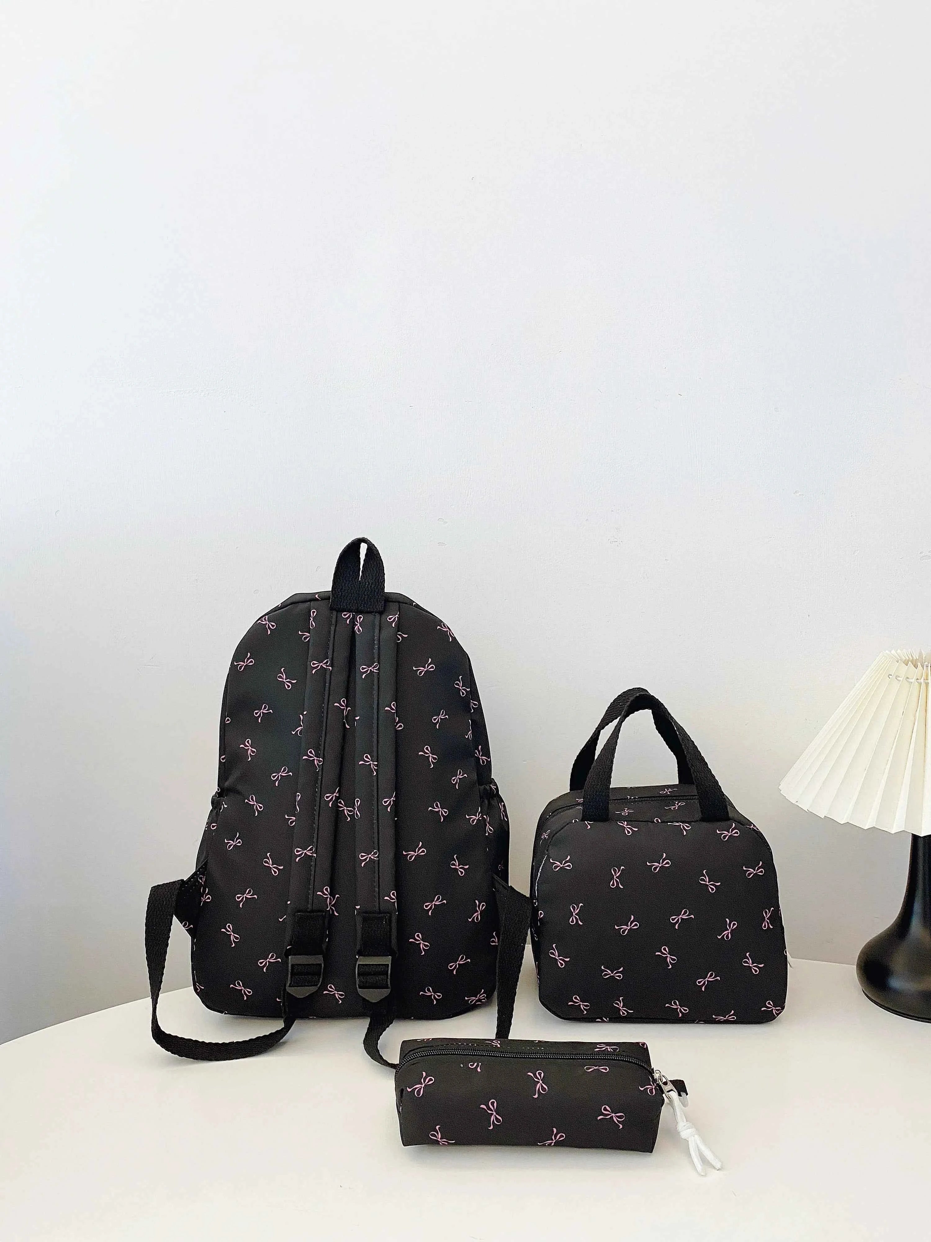 Bow Print 3-Piece Bag Set.