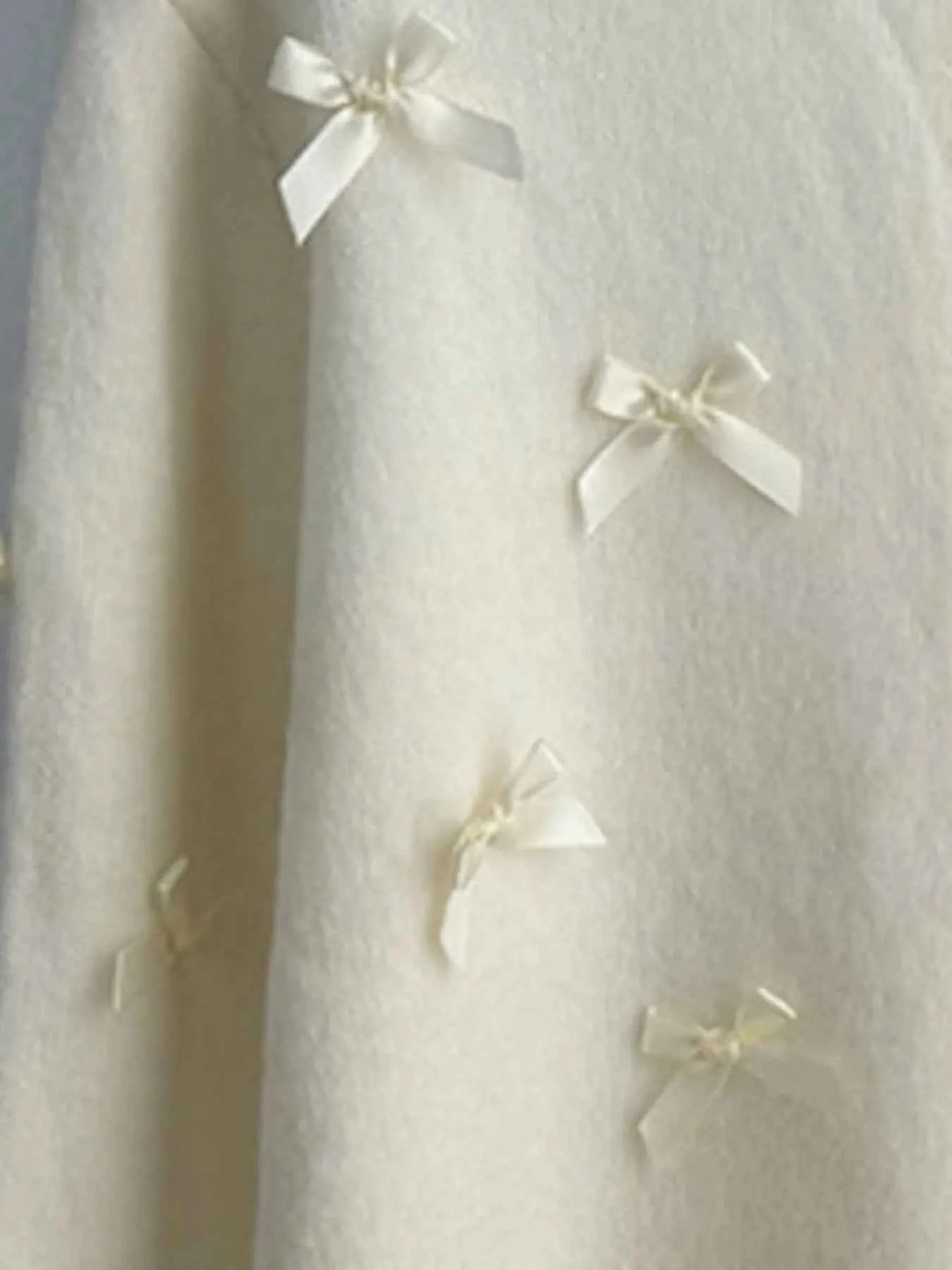 Bow Button Up Long Sleeve Cardigan.