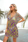 Colorful Angel Wings Mesh Beach Cover-Up perfect for stylish summer outings by the pool or beach