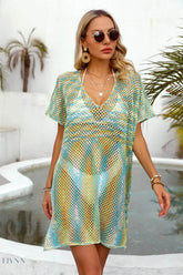 Angel Wings Mesh Beach Cover-Up in vibrant colors, perfect for stylish summer outings
