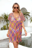 Colorful Angel Wings Mesh Beach Cover-Up for Stylish Summer Outings and Pool Parties