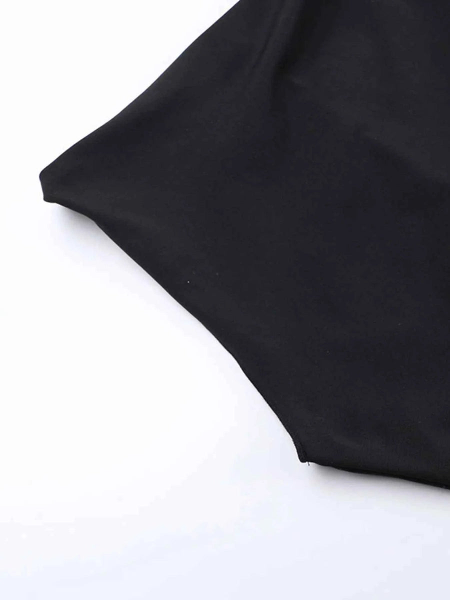 Asymmetrical Tied Sleeveless Maxi Dress.