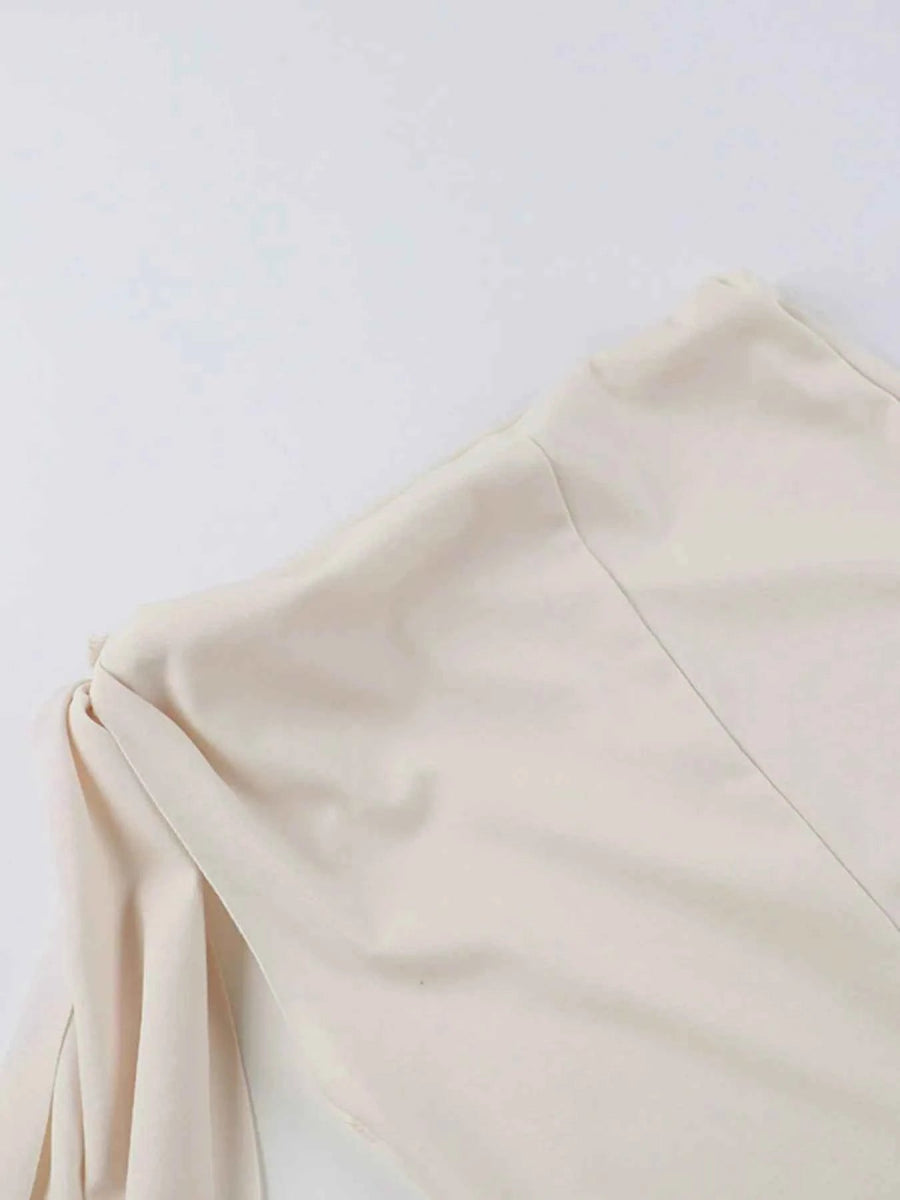 Asymmetrical Tied Sleeveless Maxi Dress.