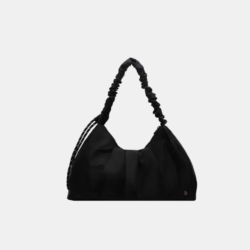 Ruched Large Canvas Tote Bag.