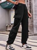 Casual Wide Leg Cargo Jeans.