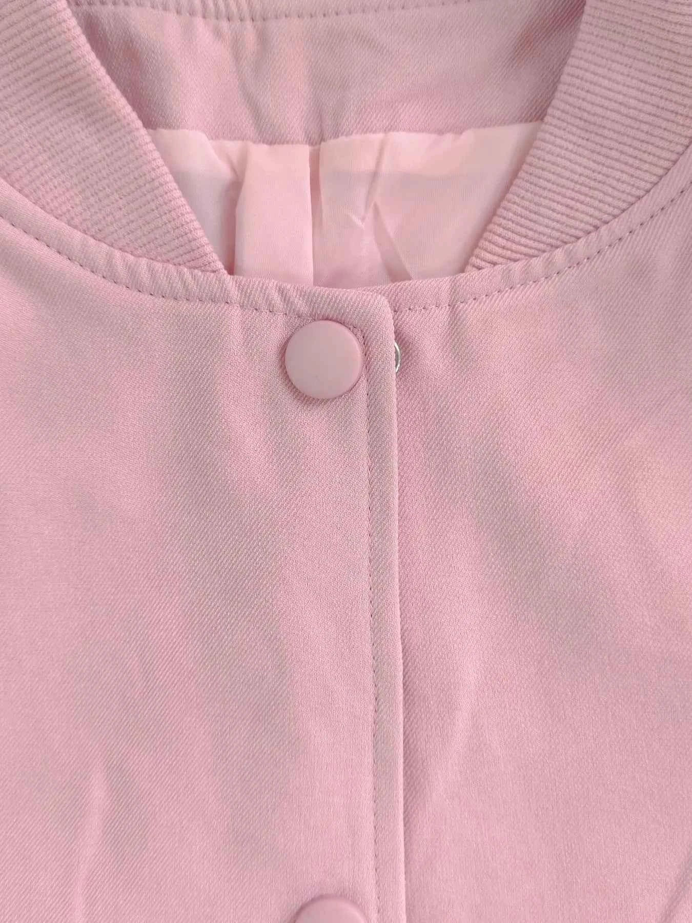 Plus Size Cropped Snap Down Jacket.