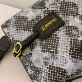 PU Leather Snakeskin Print Crossbody Bag.