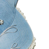 Adjustable Dog Bow Baseball Cap - 100% Cotton.